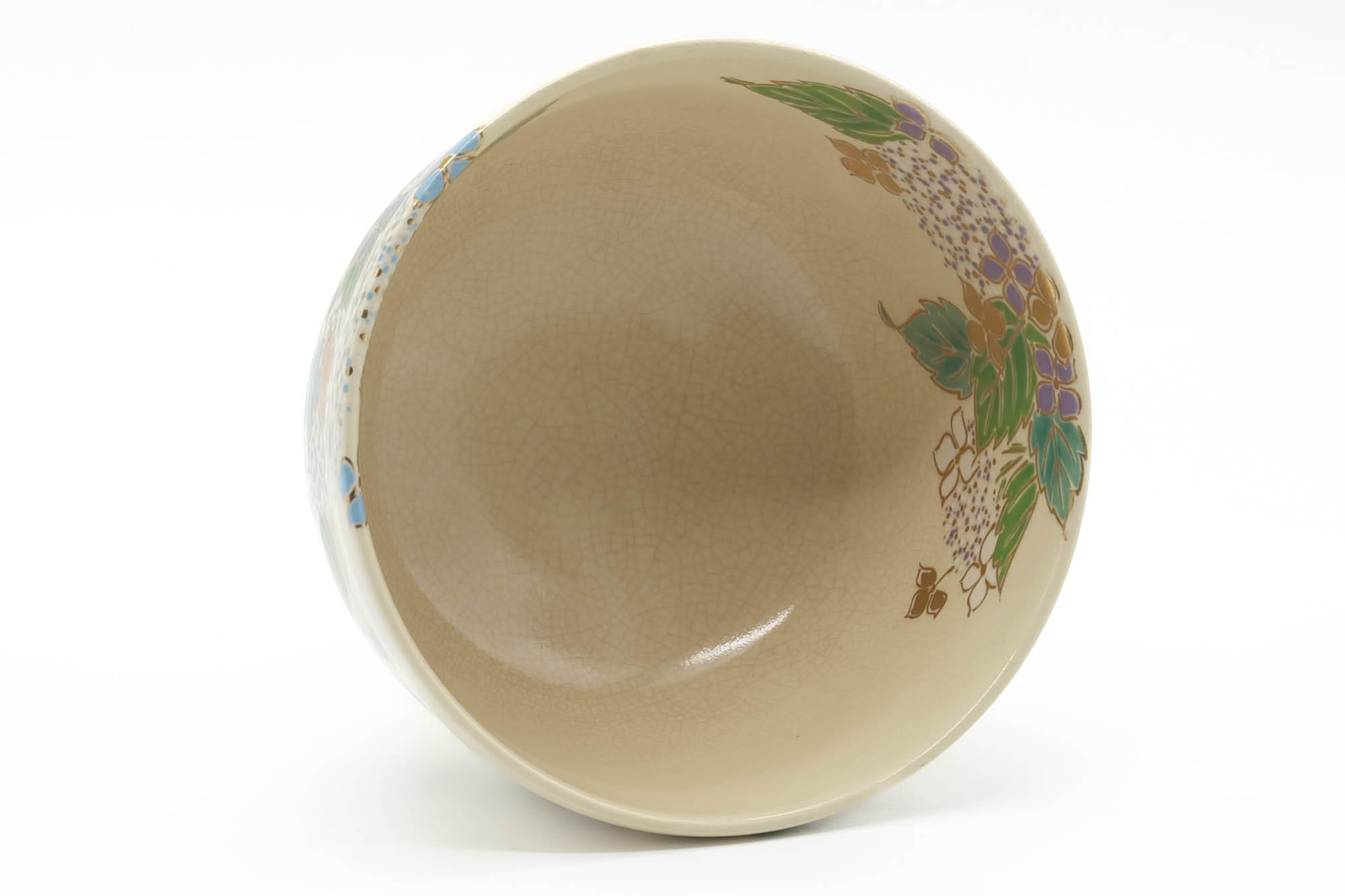 Japanese Matcha Bowl - Colourful Floral Kyo-yaki Chawan - 400ml
