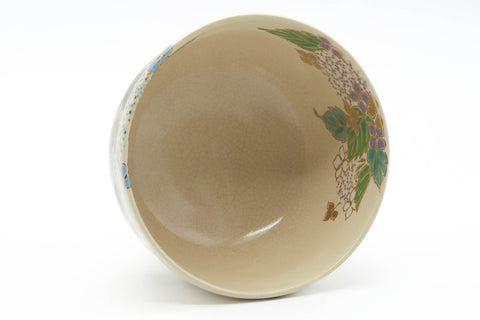Japanese Matcha Bowl - Colourful Floral Kyo-yaki Chawan - 400ml