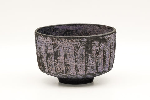Faceted Purple Kiyomizu-yaki Chawan