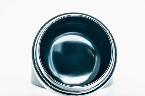 Japanese Natsume - Small Black Urushi Lacquer Tea Caddy with Shifuku Silk Pouch - 40ml