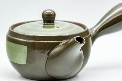 Japanese Kyusu - Green Hakeme Mesh Teapot - 250ml - Tezumi