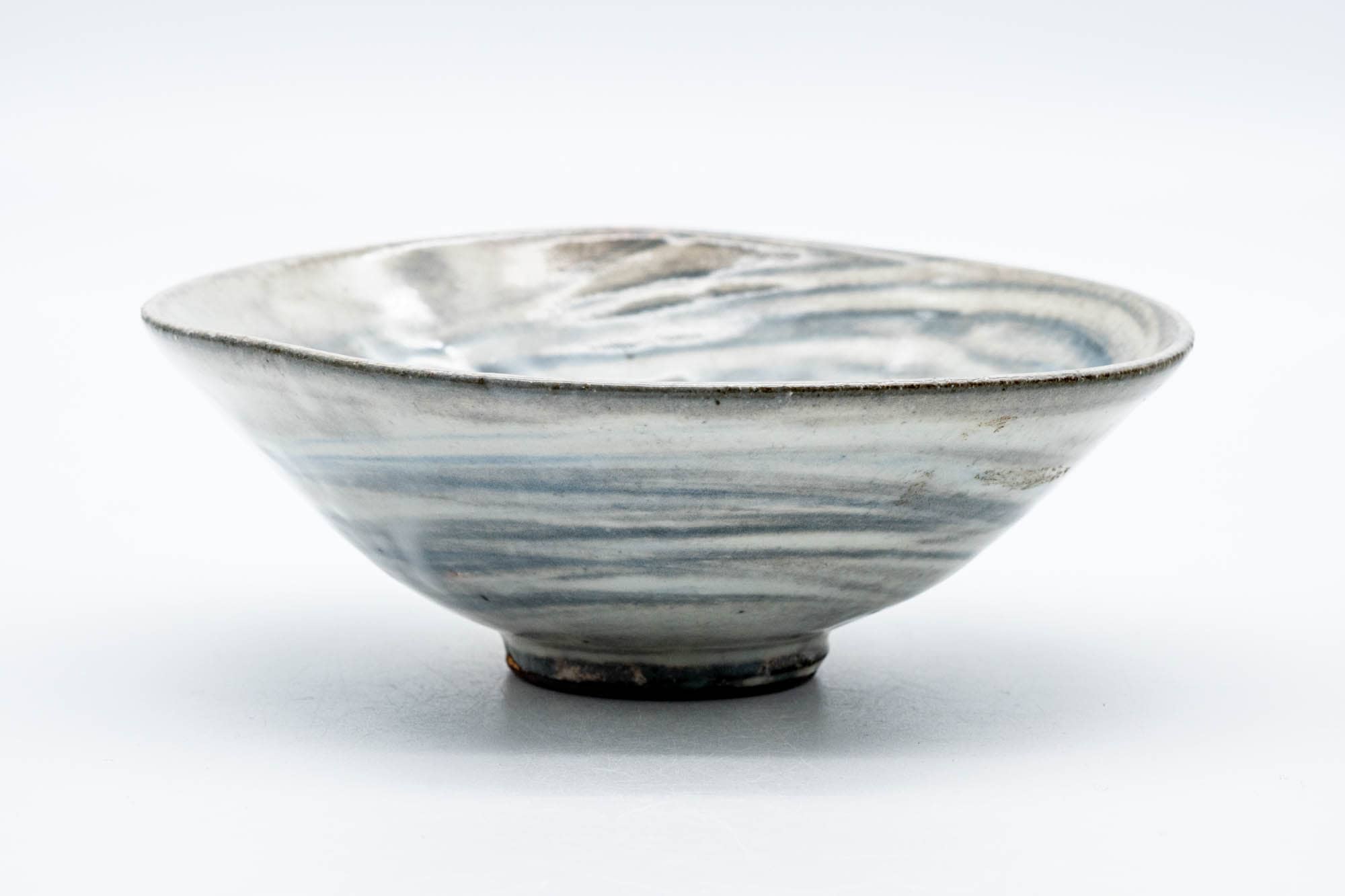 Japanese Matcha Bowl - Floral Brush Glazed Summer Chawan - 100ml