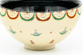 Japanese Matcha Bowl - Sakura Cherry Blossoms Geometric Black Inner-Glazed Kyo-yaki Chawan - 250ml - Tezumi