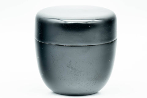 Japanese Natsume - Small Black Lacquered Wooden Matcha Tea Canister - 50ml - Tezumi
