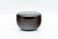 Japanese Natsume - Black Lacquer Golden Bamboo Matcha Tea Caddy - 50ml - Tezumi