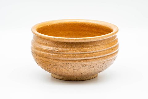 Japanese Kensui - Beige Glazed Spiraling Water Bowl - 550ml - Tezumi