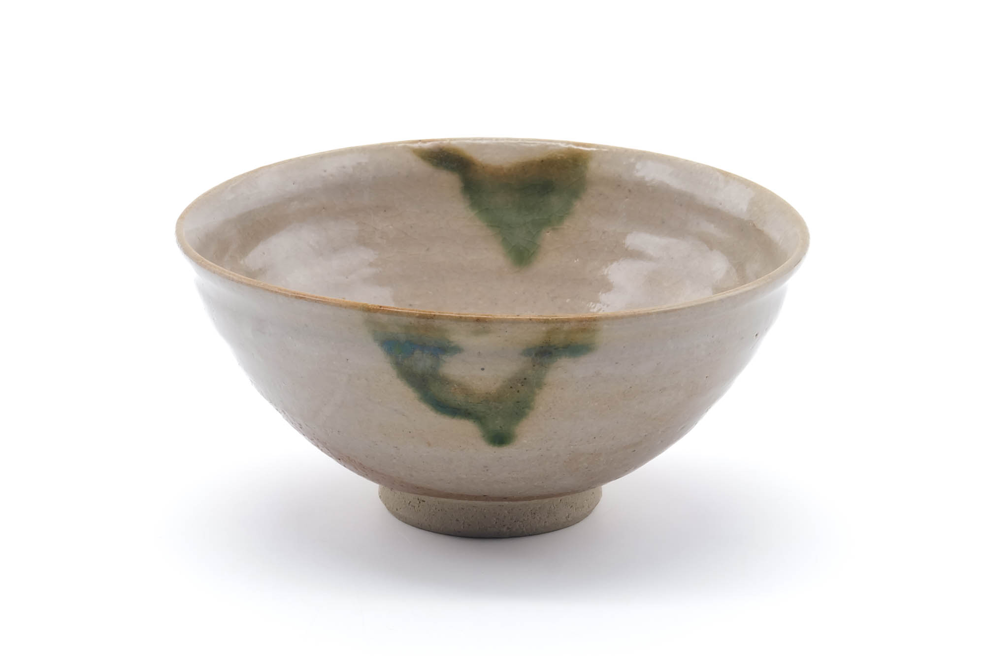 Japanese Matcha Bowl - Beige Glazed Drip-Glazed Tenmoku-gata Chawan - 400ml