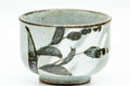 Japanese Teacup - Tiny Floral Grey Glazed Guinomi - 45ml - overhead view of the glazed interior