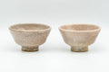 Tezumi — Japanese Teacups - Pair of Milky Shino Glazed Guinomi - 40ml — three-quarter view