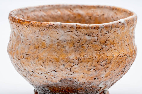 Japanese Matcha Bowl - 都野栖雲 Tsuni Seiun - Biwa-iro Glazed Hagi-yaki Chawan - 300ml