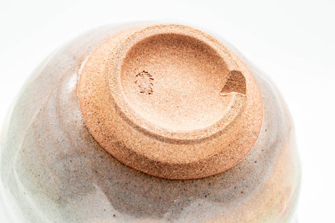 Japanese Teacups - Pair of Beige Pink Gohonte Hagi-yaki Yunomi - 170ml