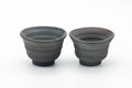 Tezumi — Japanese Teacups - Pair of Earthy Wabi Yunomi - 80ml — front view