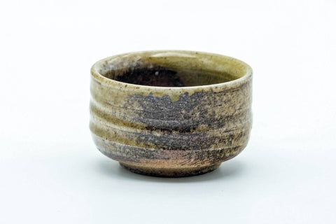 Tezumi — Japanese Teacup - Ash Green Glazed Shigaraki-yaki Guinomi - 35ml — front view from another angle