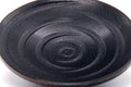 Tezumi — Japanese Chataku - Pair of Black Wooden Tea Saucers — three-quarter view