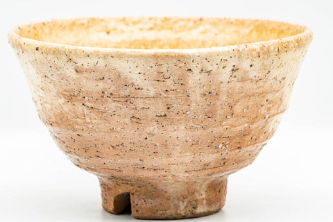 Japanese Matcha Bowl - 大井戸 Beige Biwa-iro Milky Glazed Ido-gata Chawan - 300ml