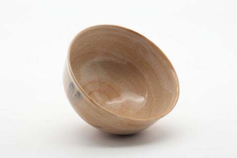 Japanese Matcha Bowl - Abstract Milky Peach Dragonfly Glazed Chawan - 330ml