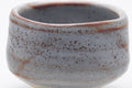 Tezumi — Japanese Matcha Bowl - Blue White Shino Glazed Mino-yaki Chawan - 400ml — tipped to show the interior
