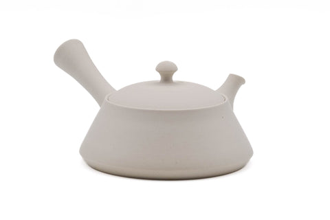 Trapezoidal White Tokoname Teapot - 200ml