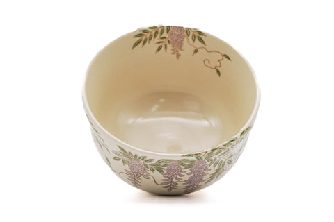 Purple Wisteria Kyo-yaki Chawan