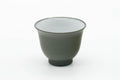 Tezumi — Japanese Teacup - Plum Blossom Ryokudei Tokoname White Inner-Glazed Yunomi - 60ml — front view from another angle