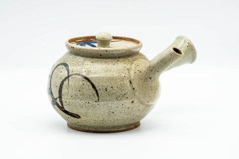 Japanese Kyusu - Blue Floral Karatsu-yaki Do-ake Teapot - 450ml - Tezumi