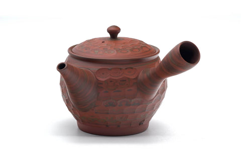 Faceted Red Nerikomi Tokoname Teapot - 450ml