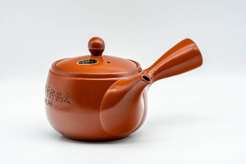 Japanese Kyusu - Calligraphy Engraved Tokoname-yaki Mesh Teapot - 300ml - Tezumi