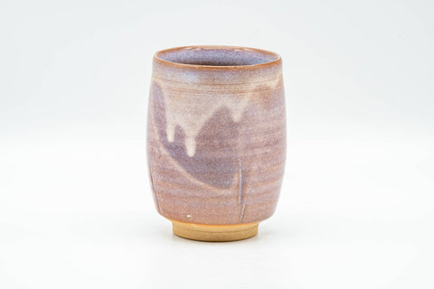 Tezumi — Japanese Teacup - Purple Drip-Glazed Hagi-yaki Yunomi - 140ml — front view