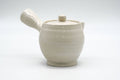 Tezumi — Japanese Kyusu - Wide Spout Beige Glazed Ceramic Teapot - 280ml — top-down view of the lid