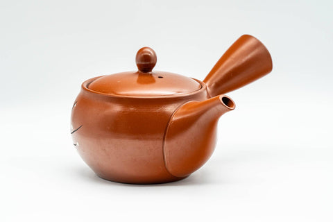 Japanese Kyusu - Plum Blossom Tokoname-yaki Teapot with Mesh Strainer - 350ml - Tezumi