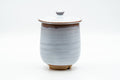 Tezumi — Japanese Teacup - Large White Glazed Hagi-yaki Lidded Yunomi - 220ml — front view from another angle