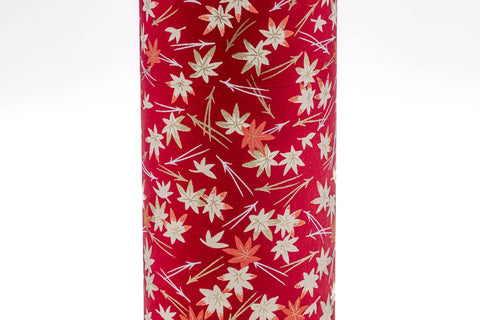 Red Momiji Washi Tea Canister - 200g