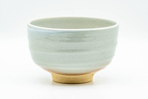 Japanese Matcha Bowl - 天鵬山 Tsubaki Kiln - Beige White Drip-Glazed Hagi-yaki Chawan - 400ml