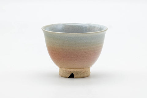 Japanese Teacup - 天鵬山 Tsubaki Kiln - Beige Pink Glazed Hagi-yaki Yunomi - 130ml