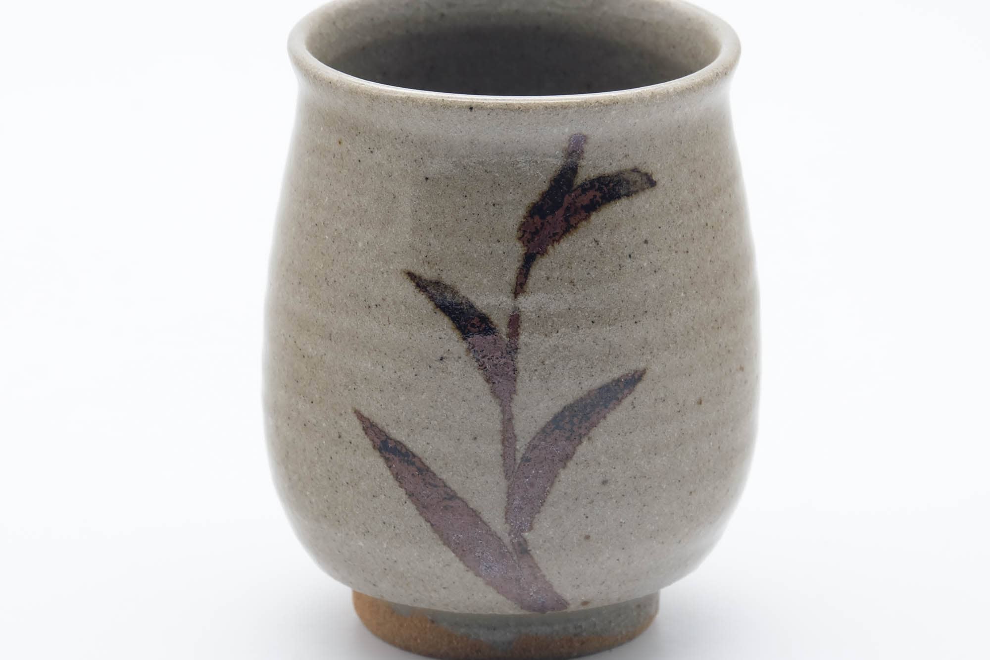 Japanese Teacups - Pair of Long Grass Grey Glazed Karatsu-yaki Meoto Yunomi - 250ml