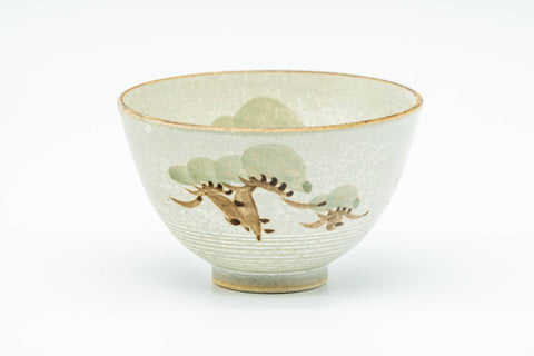 Japanese Teacups - Set of 5 Floral Kiyomizu-yaki Yunomi in Wooden Box - 150ml