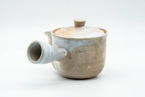 Japanese Kyusu - Beige White Glazed Hagi-yaki Do-ake Teapot - 250ml - Tezumi