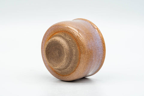 Tezumi — Japanese Teacup - Beige Pink Glazed Hagi-yaki Guinomi - 50ml — top-down view of the interior