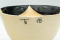 Tezumi — Japanese Matcha Bowl - Otafuku Okame Themed Kyo-yaki Chawan - 300ml — closeup of the glaze
