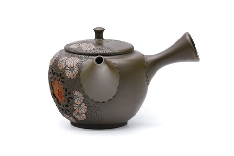 Chrysanthemum Layered Tokoname Teapot - 200ml