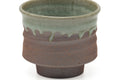 Tezumi — Japanese Teacup - Brown Green Glazed Yunomi - 165ml — tipped to show the interior