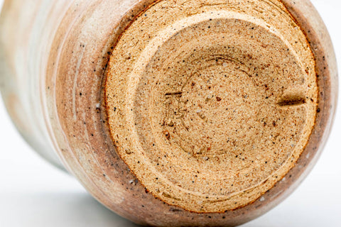 Japanese Teacups - 天鵬山 Tsubaki Kiln - Pair of Gohonte Hagi-yaki Meoto Yunomi