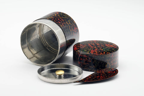 Japanese Chazutsu - 唐塗 Kara-nuri Urushi Lacquer Canister with Tea Scoop - 200ml