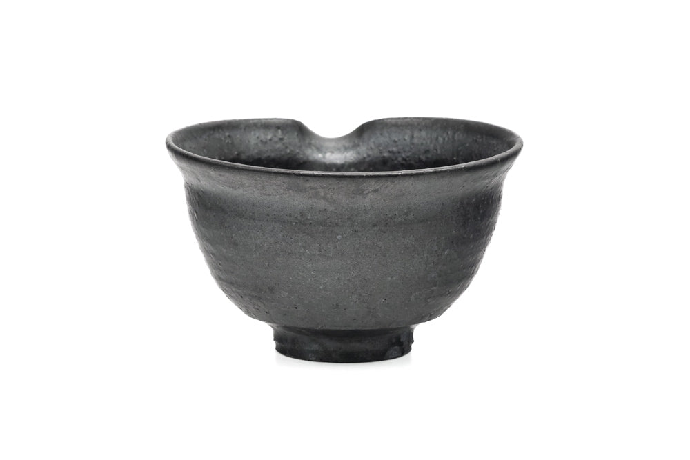 Japanese Matcha Bowl - 菅原顕悟 Kengo Sugawara - Black Matte Pouring Chawan - 150ml