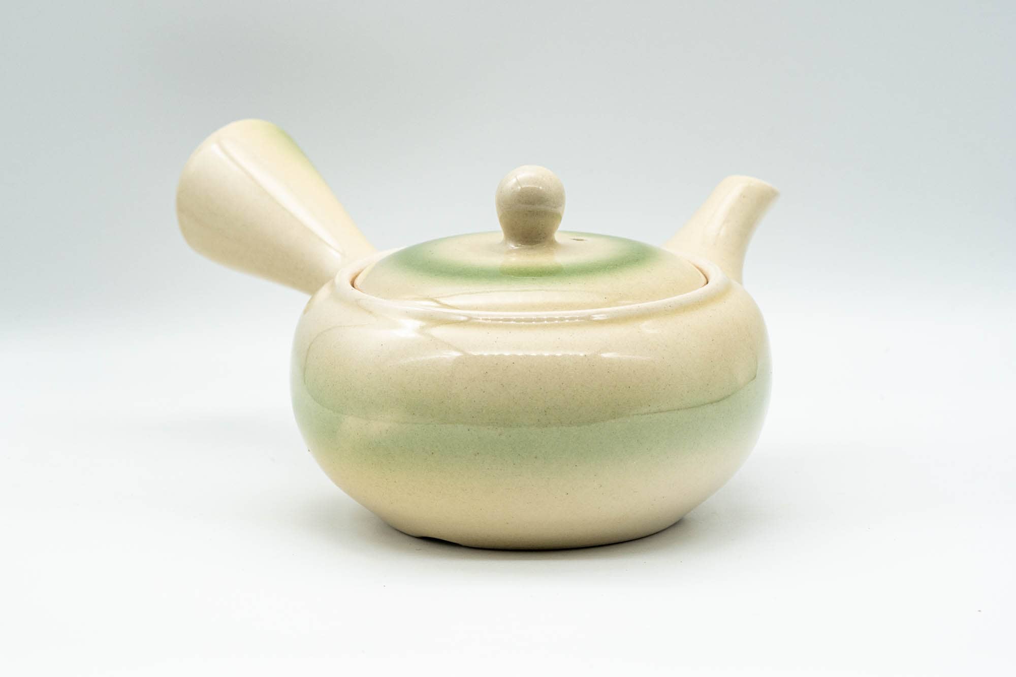Japanese Kyusu - Lime Green Glazed Obi-ami 360-Degree Filter Teapot - 350ml - Tezumi