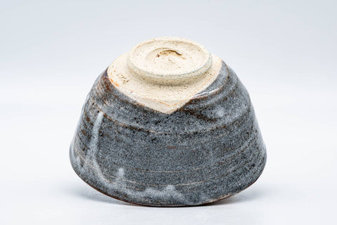 Japanese Matcha Bowl - Grey Milky Drip-Glazed Mino-yaki Chawan - 250ml