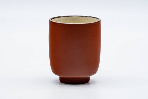 Japanese Teacup - Beige Inner-Glazed Red Shudei Tokoname-yaki Yunomi - 125ml
