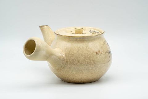 Japanese Kyusu - Bamboo Beige Glazed Debeso Teapot - 350ml - Tezumi