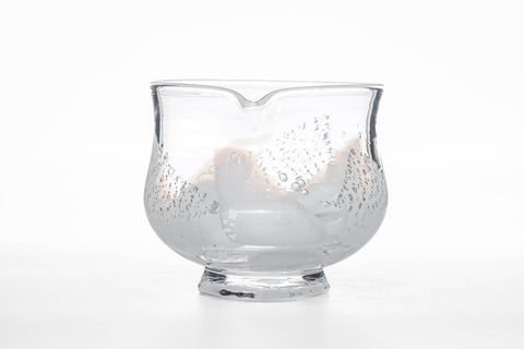 Tomoe 巴 - White Glass Spouted Matcha Bowl - 200ml