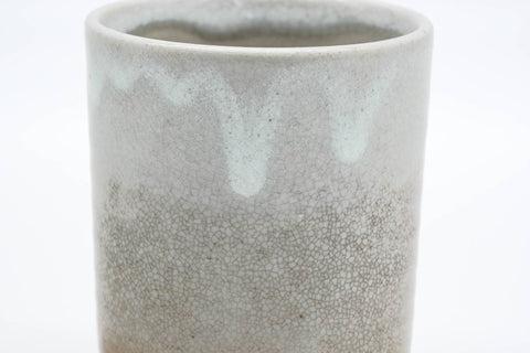 Japanese Teacup - Beige Weathered Drip-Glazed Hagi-yaki Yunomi - 140ml
